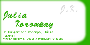 julia korompay business card